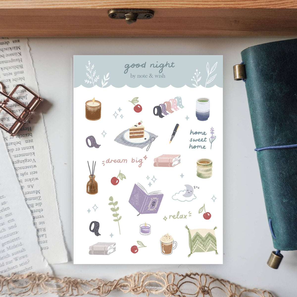 Good Night - Washi Sticker Sheet-DutchMills