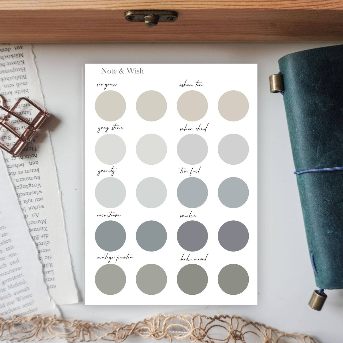 Grey Stone Circles - Washi Paper Stickers-DutchMills