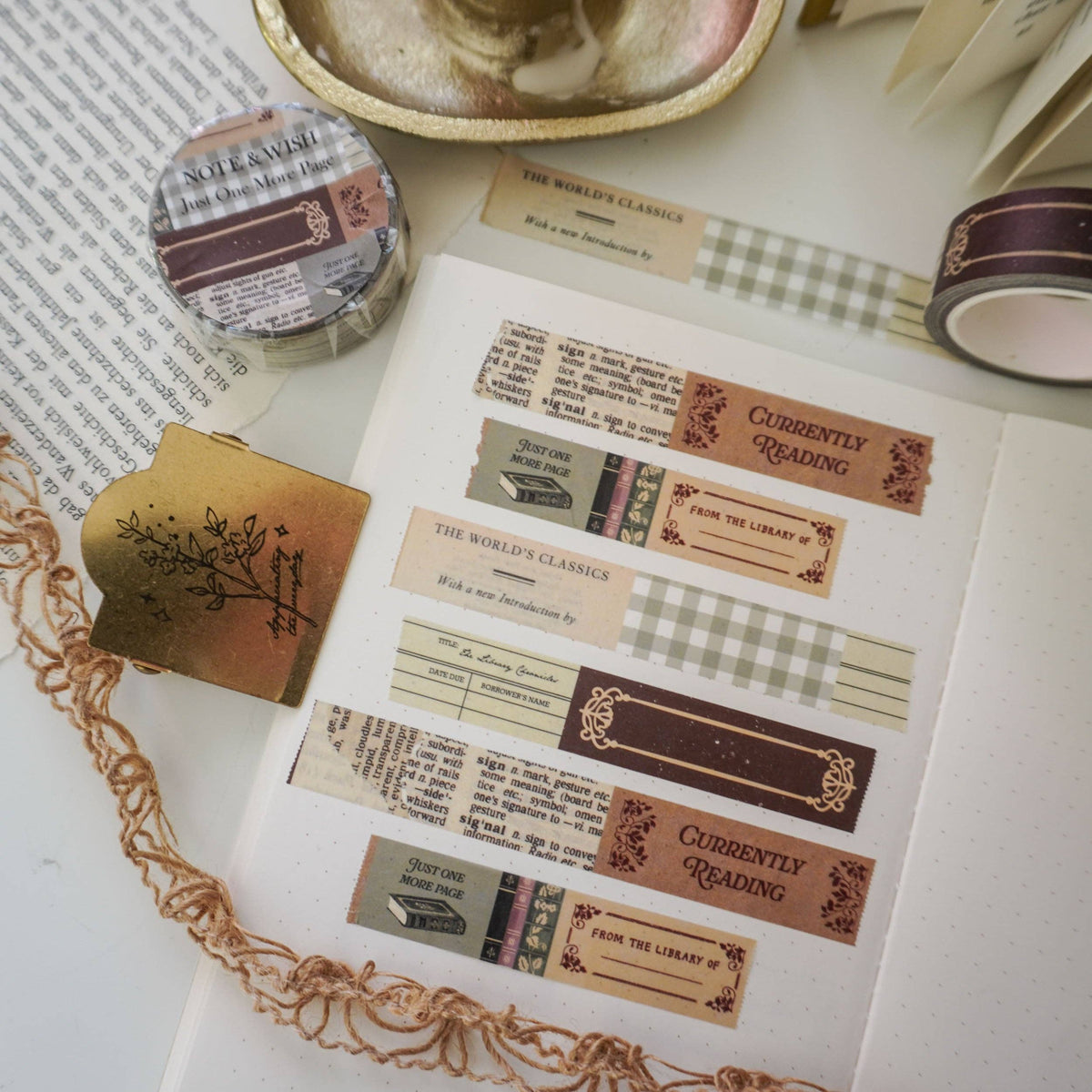 Just One More Page Washi Tape, Book Washi Tape-DutchMills