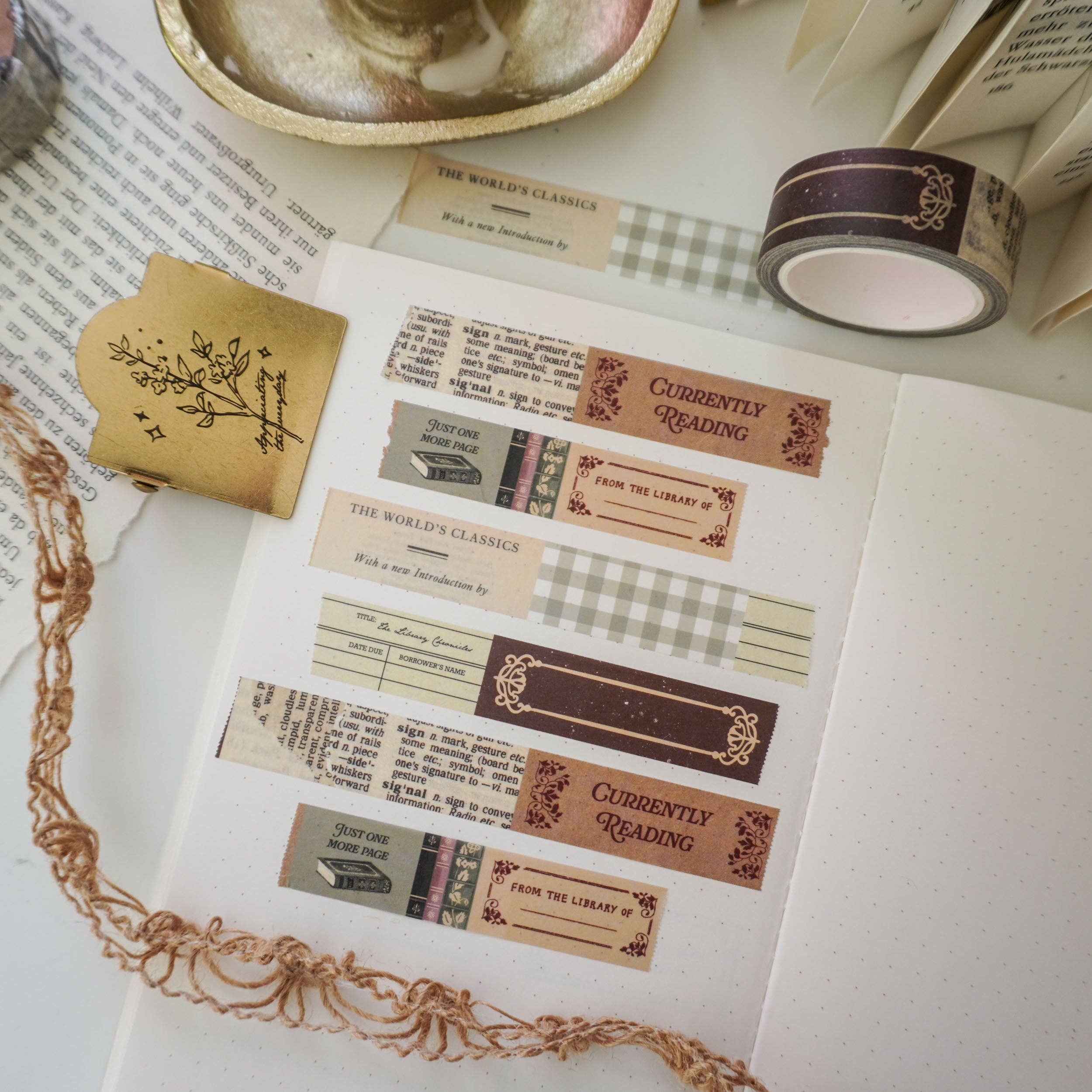 Just One More Page Washi Tape, Book Washi Tape-DutchMills