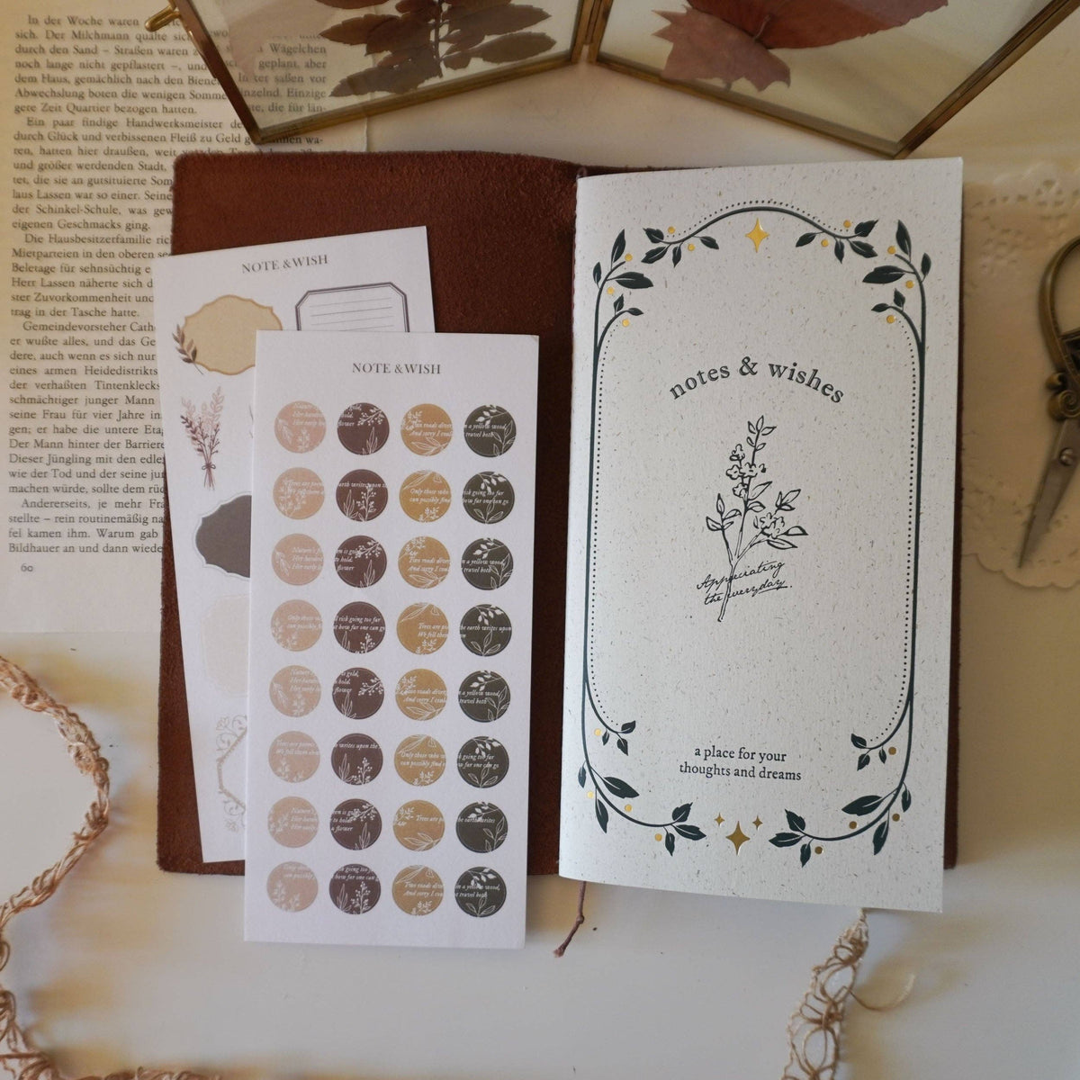 Notes & Wishes Dot Grid Journal - Standard TN Size: Notebook-DutchMills