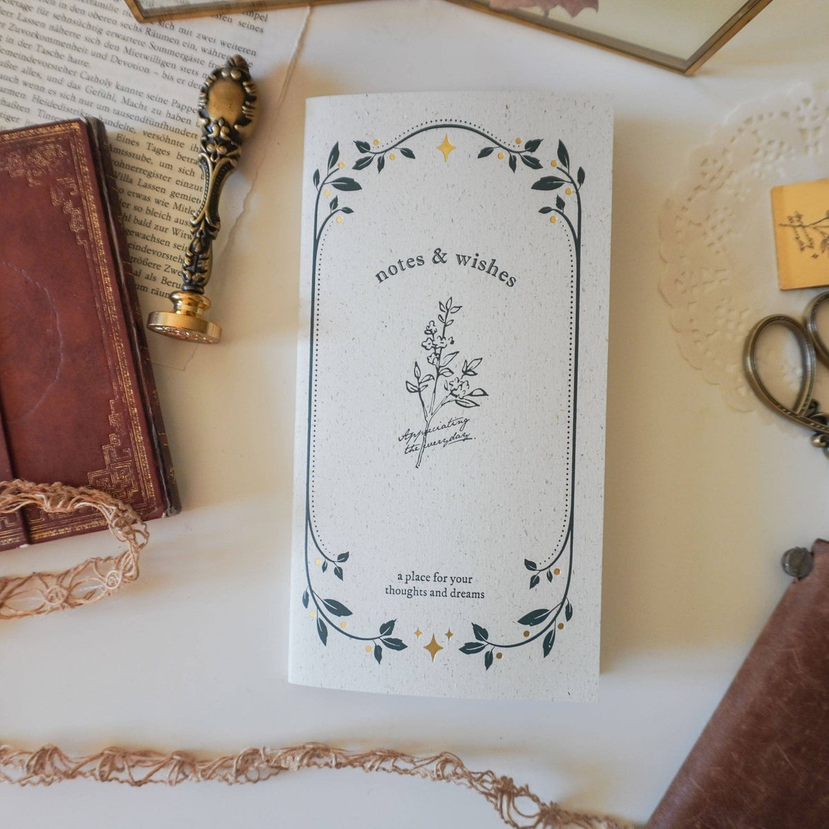 Notes & Wishes Dot Grid Journal - Standard TN Size: Notebook-DutchMills