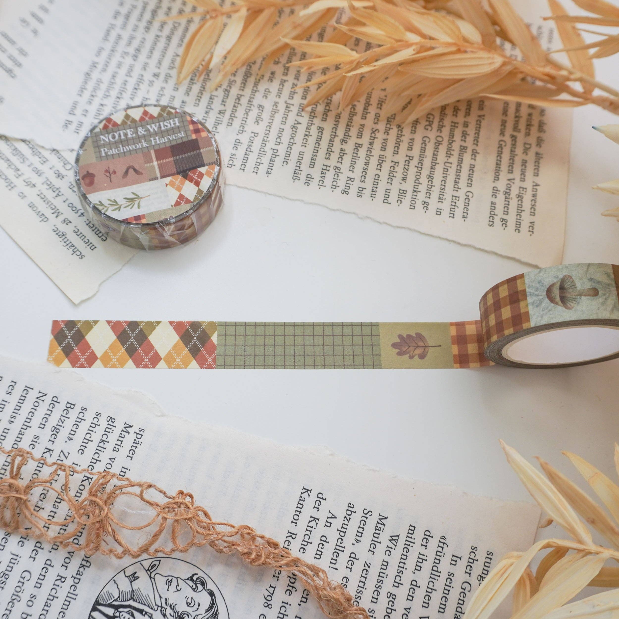 Patchwork Harvest, Autumn Washi Tape-DutchMills