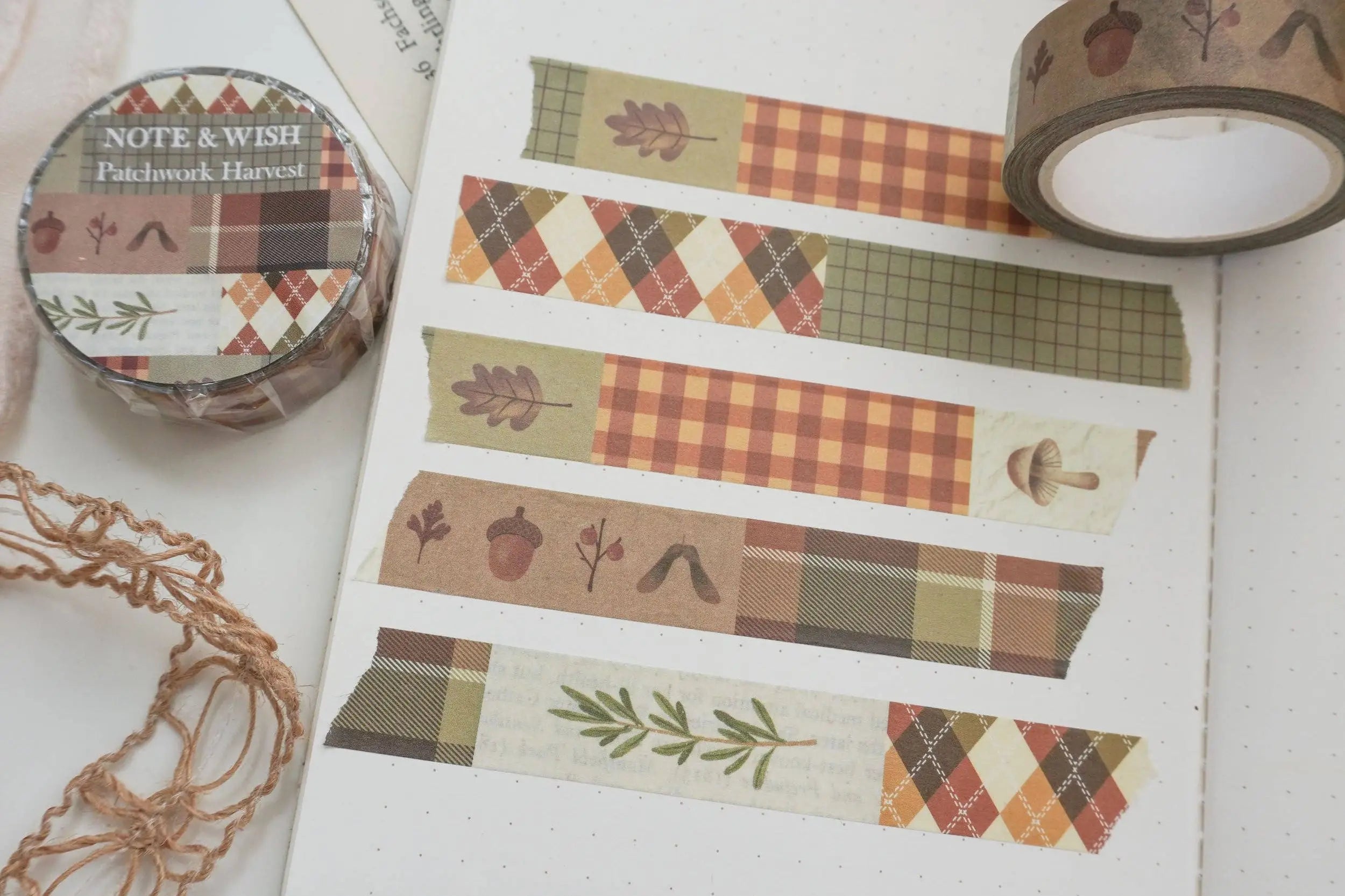 Note & Wish - Patchwork Harvest - Autumn Washi Tape-Maskingtape-DutchMills