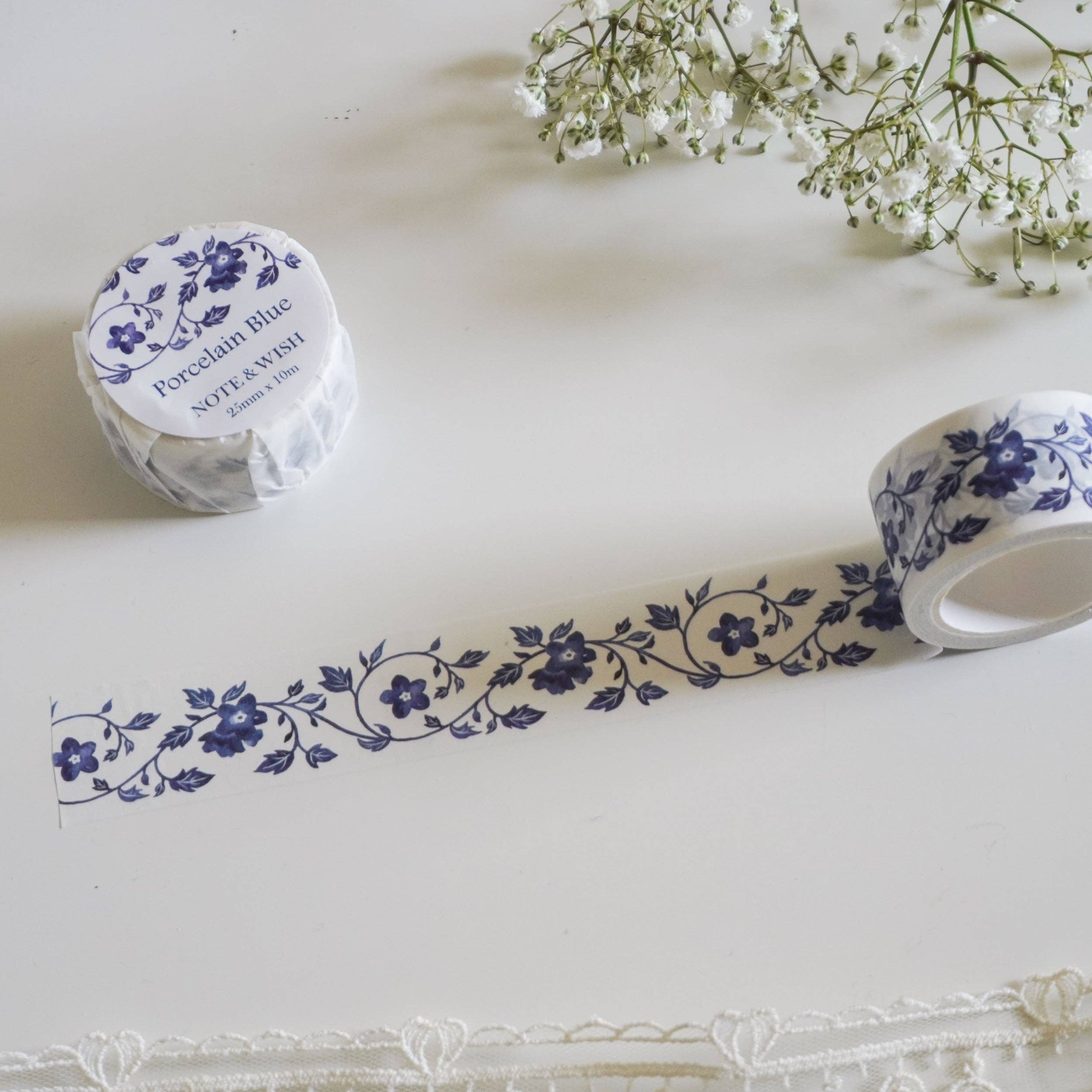 Porcelain Blue Washi Tape-DutchMills