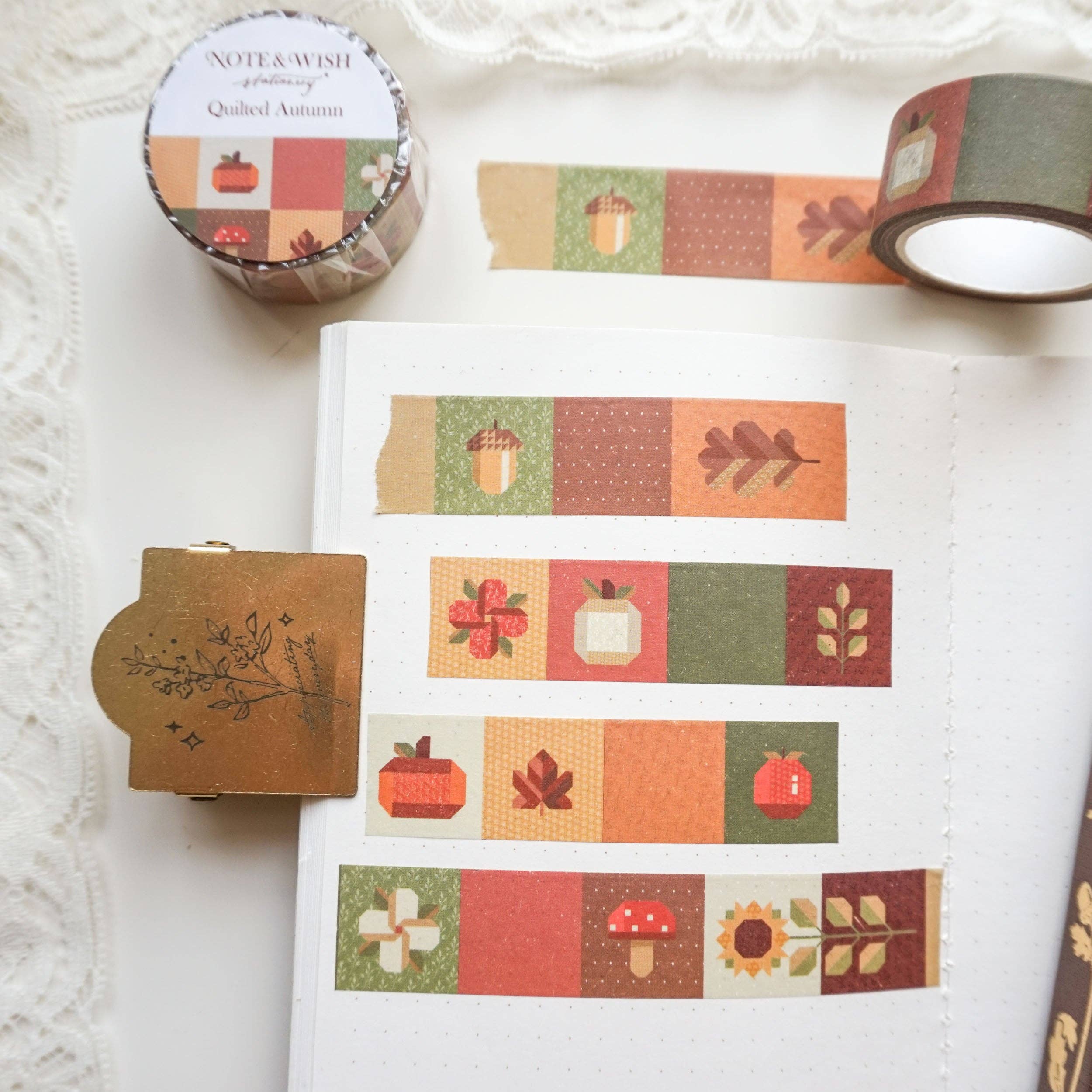 Quilted Autumn Washi Tape-DutchMills