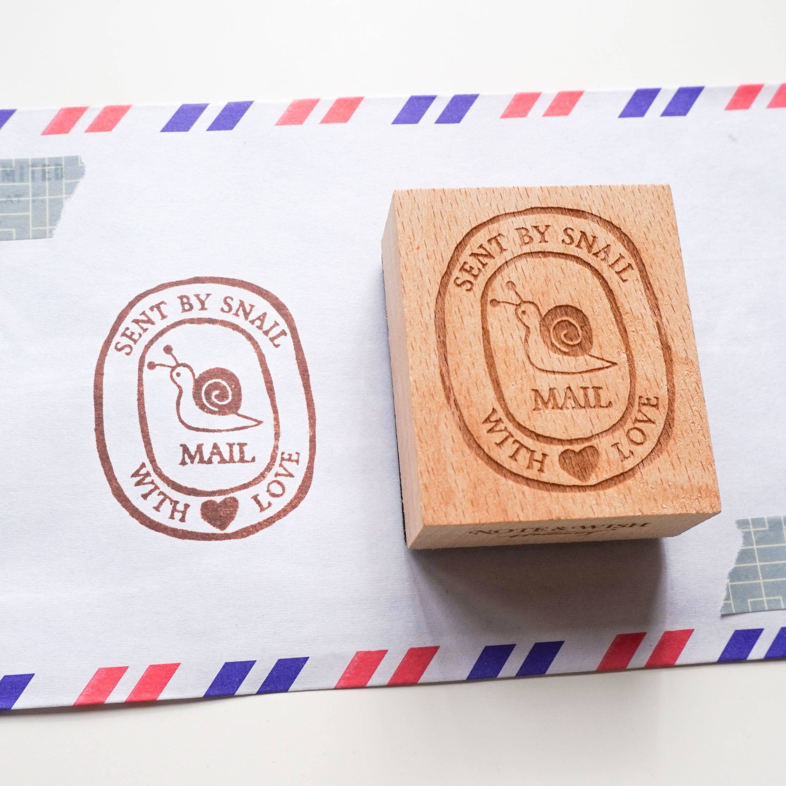 Sent By Snail With Love Rubber Stamp-DutchMills