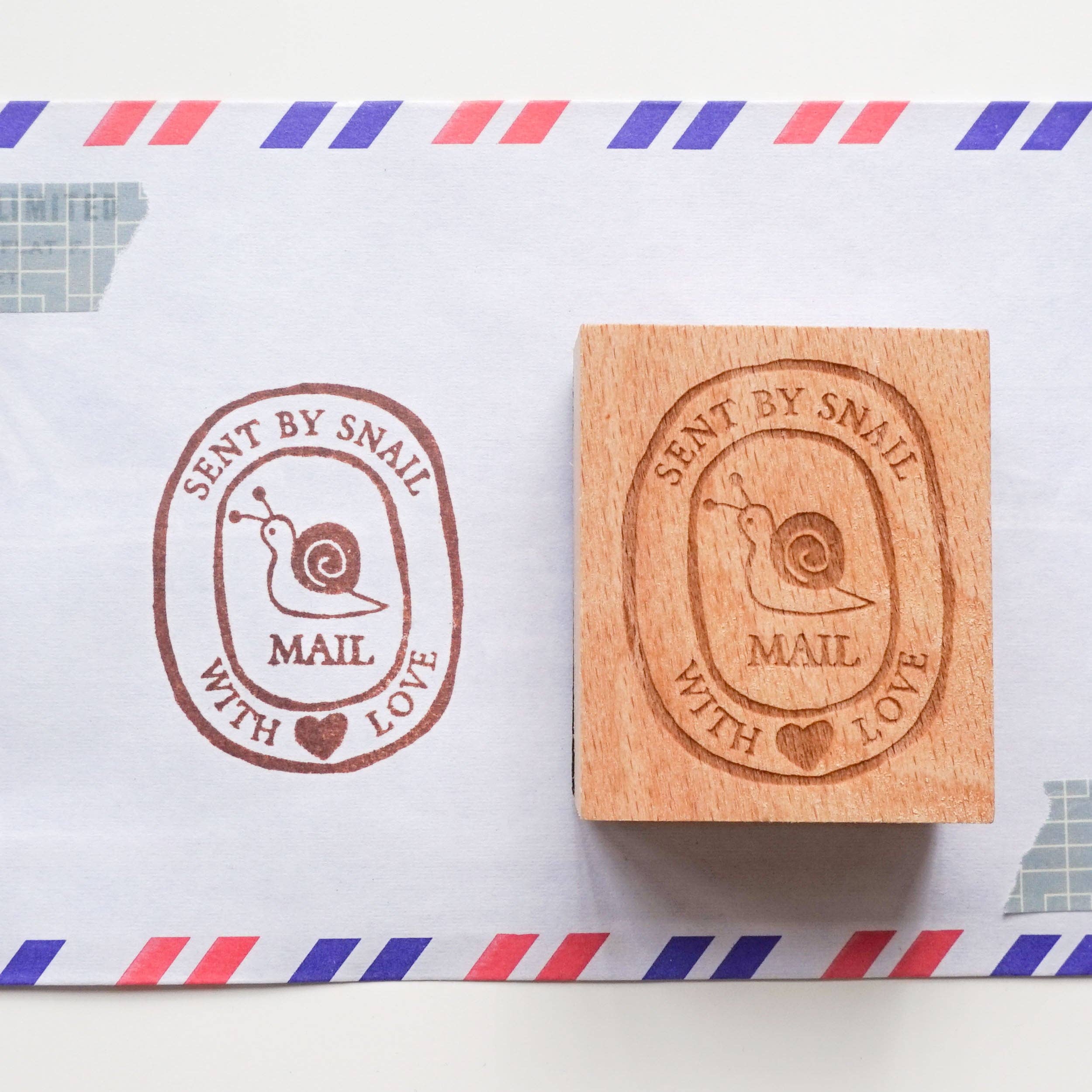 Sent By Snail With Love Rubber Stamp-DutchMills