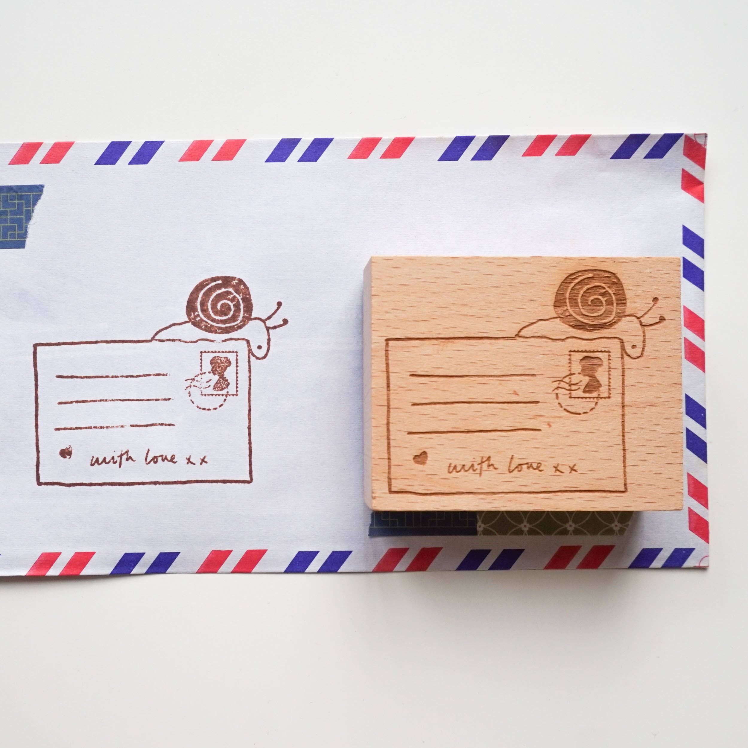 Snail Mail Postcard Rubber Stamp-DutchMills