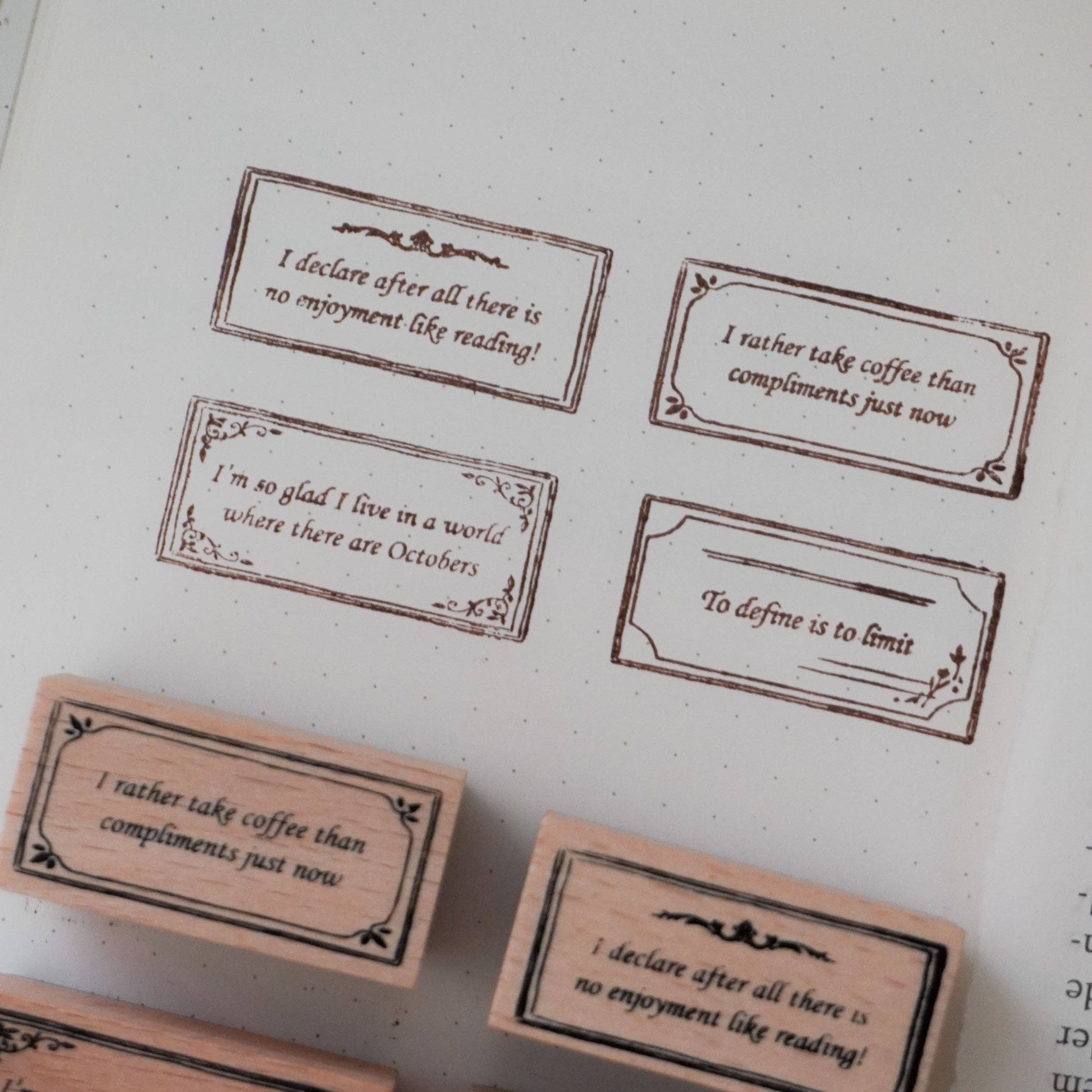 Literary Quotes Rubber Stamps - Book Quotes Stamp Collections: 4. Literary Quote - Define-DutchMills