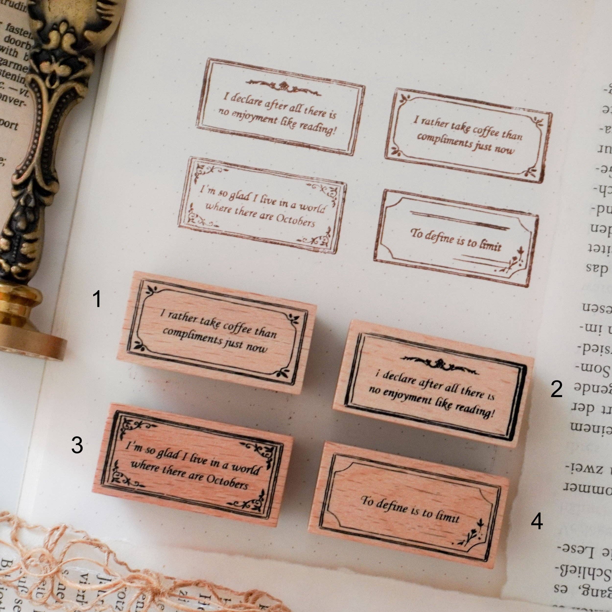Literary Quotes Rubber Stamps - Book Quotes Stamp Collections: 4. Literary Quote - Define-DutchMills