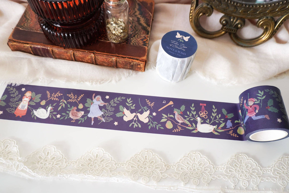 Twelve Days of Christmas Washi Tape, Note & Wish Washi-DutchMills