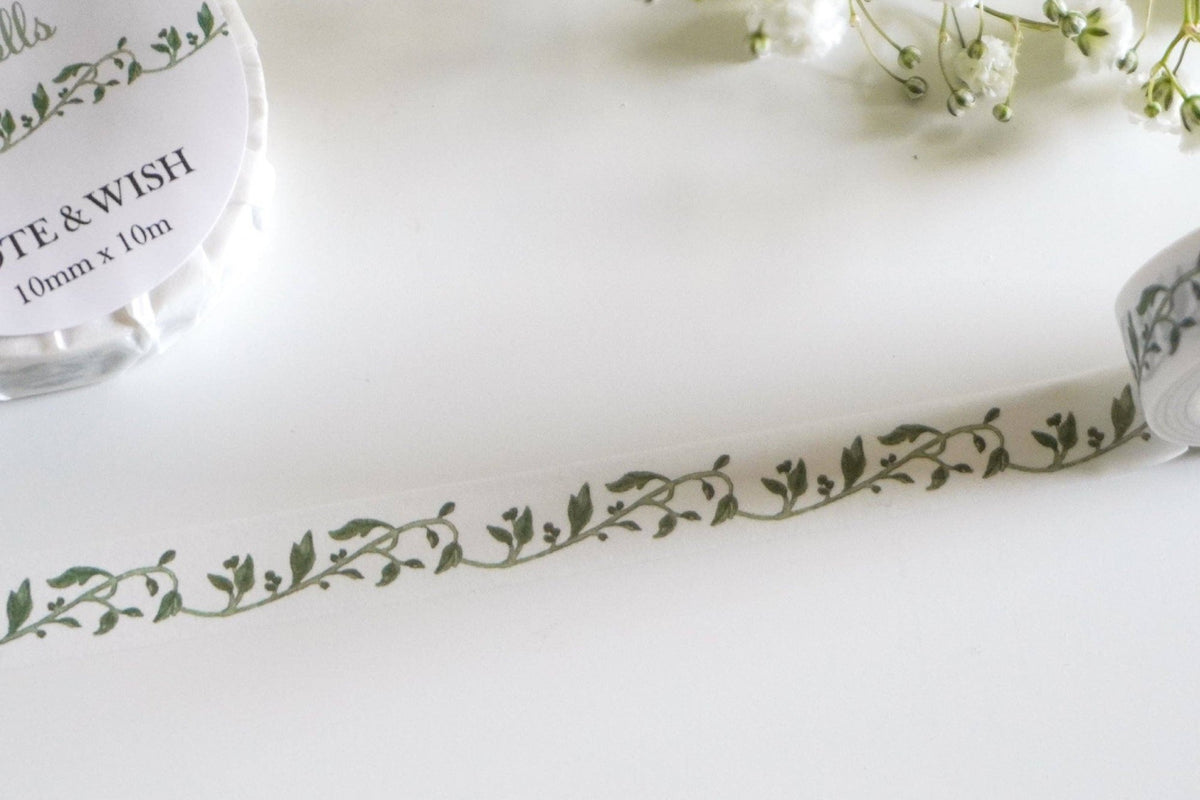 Note & Wish - Verdant Scrolls Washi Tape-Maskingtape-DutchMills
