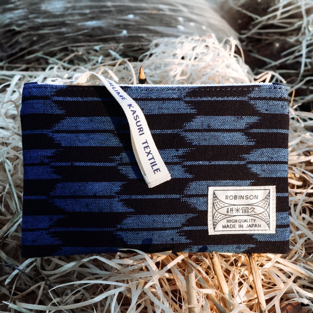 Okamoto Shoten - Pouch M Arrow Navy/Blue-Etui-DutchMills