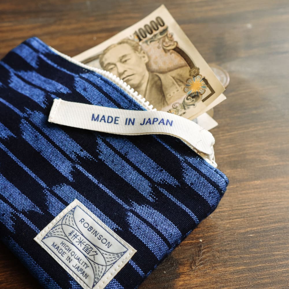 Okamoto Shoten - Pouch M Arrow Navy/Blue-Etui-DutchMills