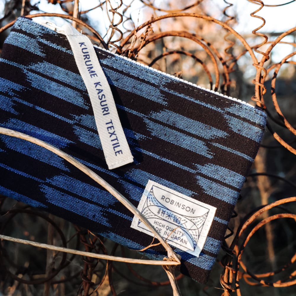 Okamoto Shoten - Pouch M Arrow Navy/Blue-Etui-DutchMills