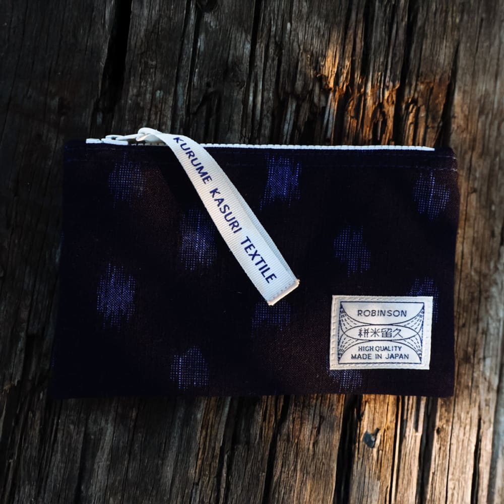 Okamoto Shoten - Pouch M Dot Navy/Blue-Etui-DutchMills