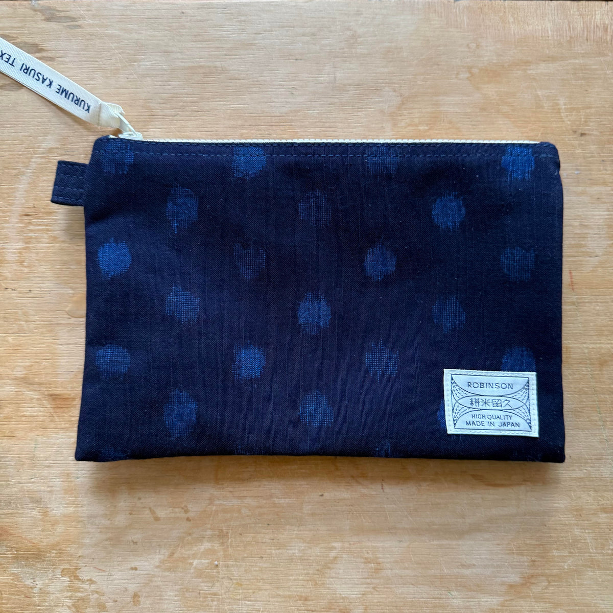 Okamoto Shoten - Pouch M Dot Navy/Blue-Etui-DutchMills