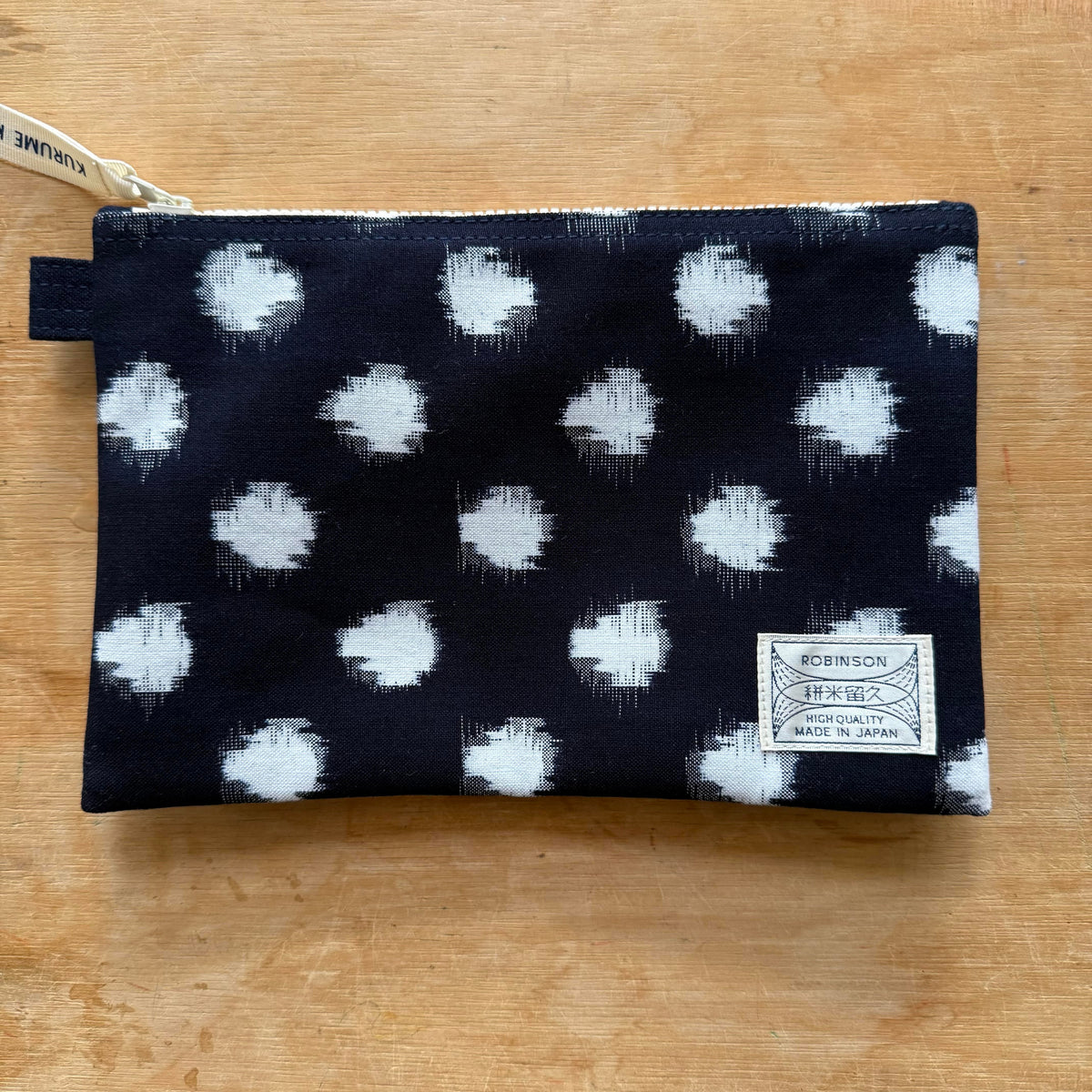 Okamoto Shoten - Pouch M Dot Navy/White-Etui-DutchMills