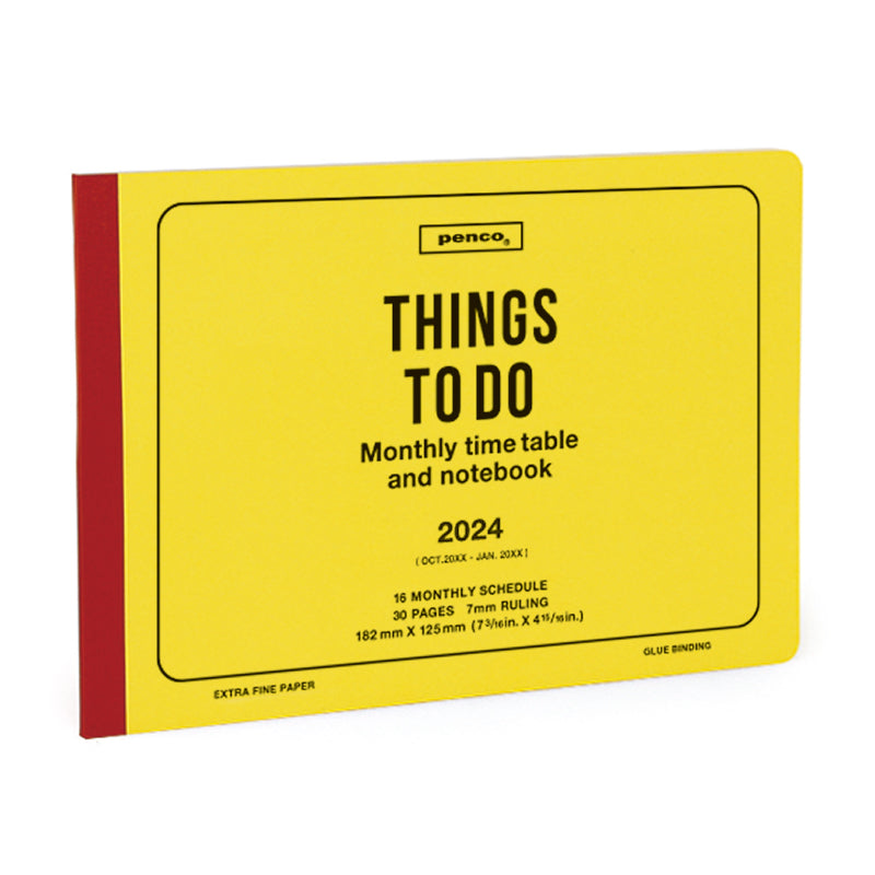 Penco - 2024 Monthly Planner - Yellow-Agenda-DutchMills
