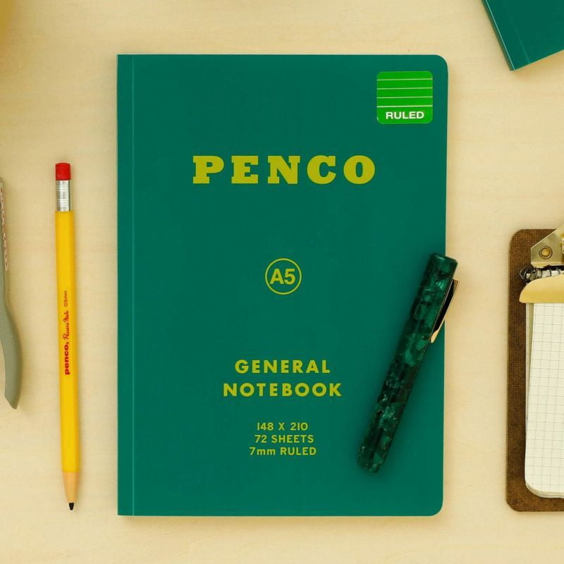 Penco - Soft PP Notebook A5 Ruled - Green-Notitieboek-DutchMills