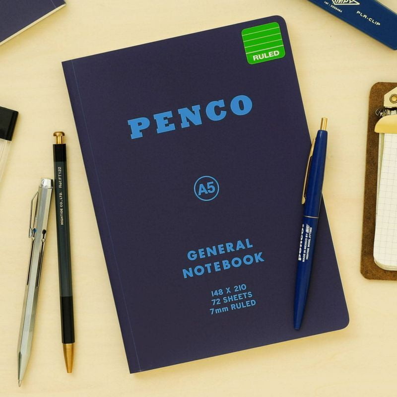 Penco - Soft PP Notebook A5 Ruled - Navy-Notitieboek-DutchMills