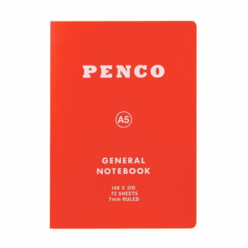 Penco - Soft PP Notebook A5 Ruled - Red-Notitieboek-DutchMills