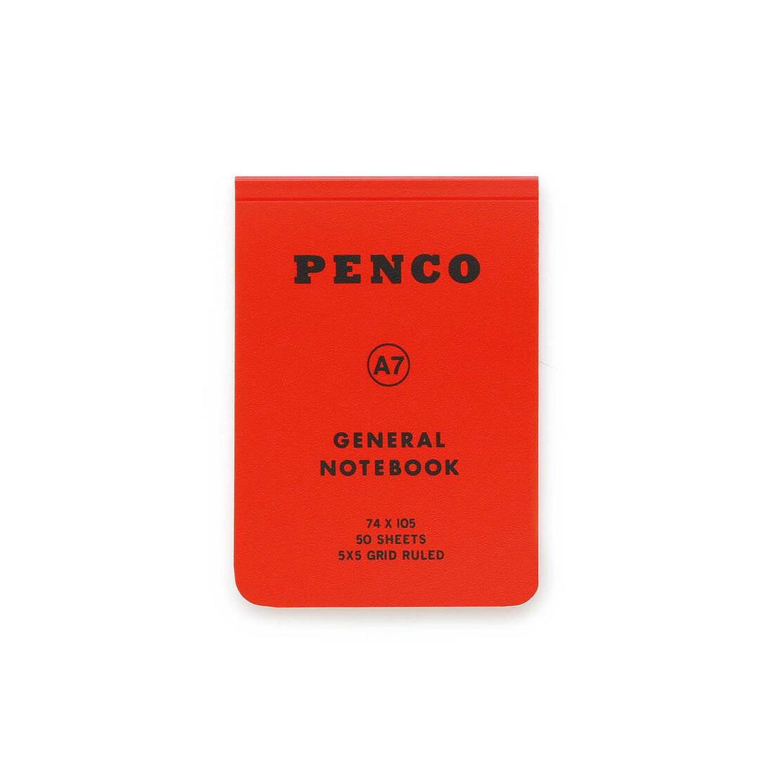 Penco - Soft PP Notebook A7 Grid - Red-Notitieboek-DutchMills