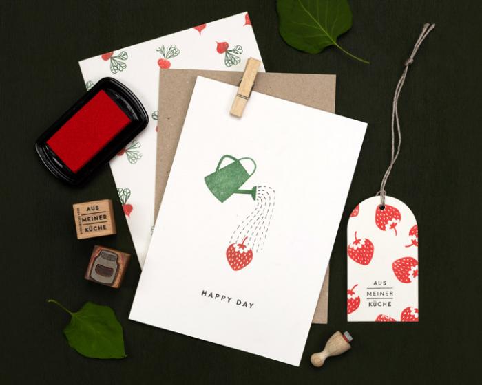Perlenfischer - Stempel - Aarbei Groot-Stempel-DutchMills