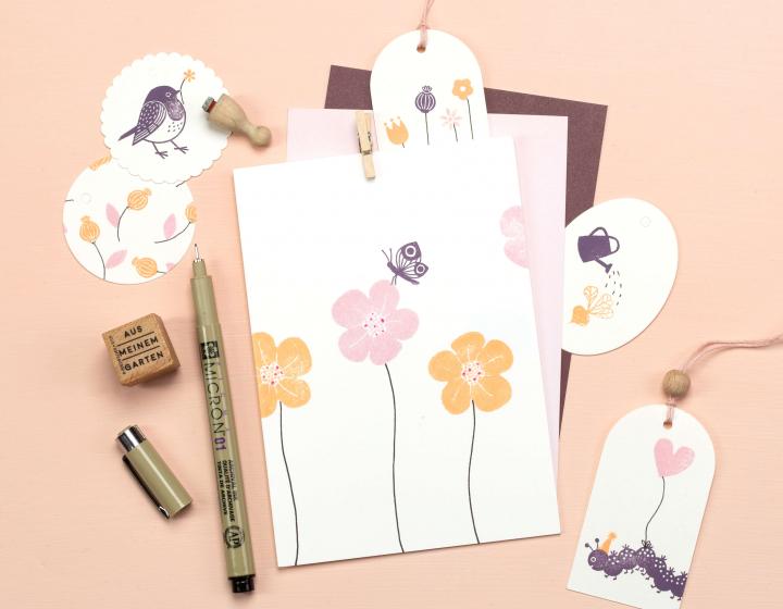 Perlenfischer - Stempel - Bloem XL-Stempel-DutchMills