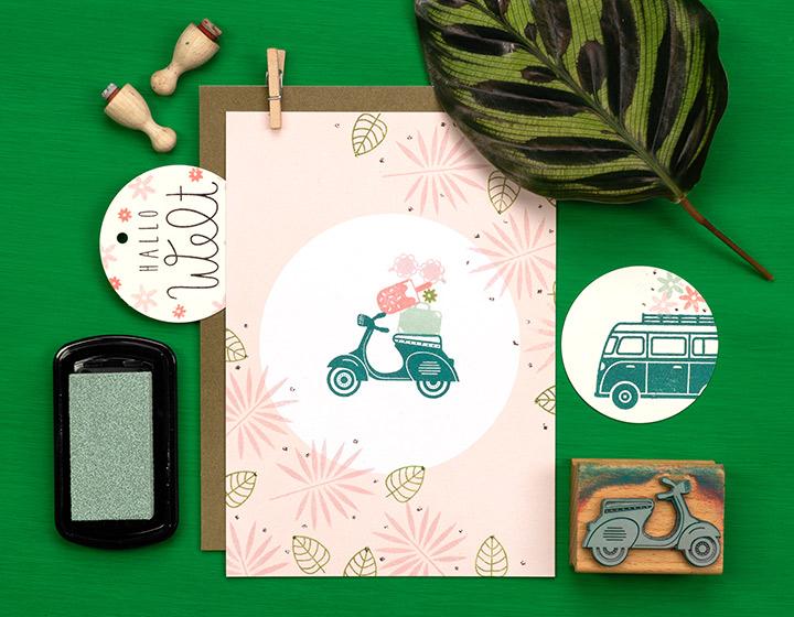 Perlenfischer - Stempel - Scooter-Stempel-DutchMills