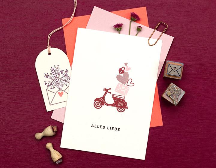 Perlenfischer - Stempel - Scooter-Stempel-DutchMills