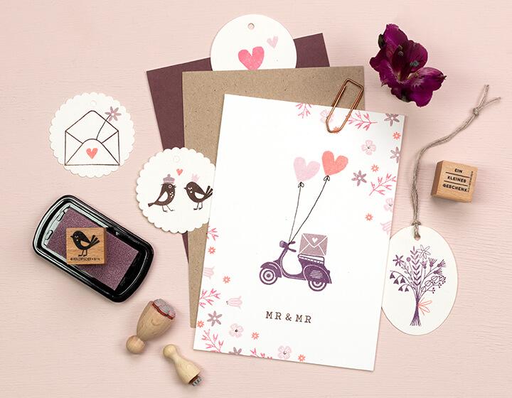 Perlenfischer - Stempel - Scooter-Stempel-DutchMills