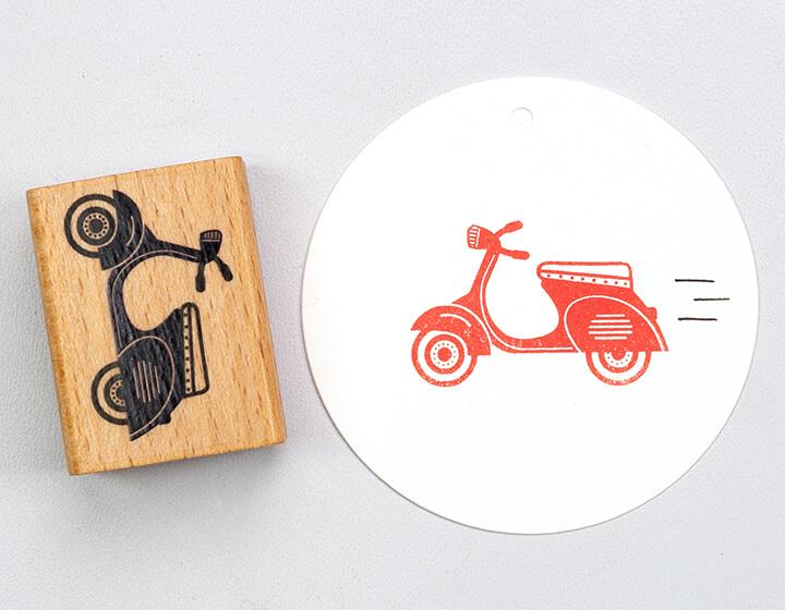 Perlenfischer - Stempel - Scooter-Stempel-DutchMills