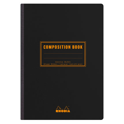 Rhodia - Composition Book A5 - Zwart - Hard Cover-Notitieboek-DutchMills