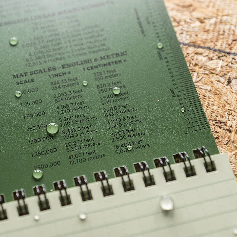 Rite in the Rain 4" x 6" Green Top-Spiral Notebook-DutchMills