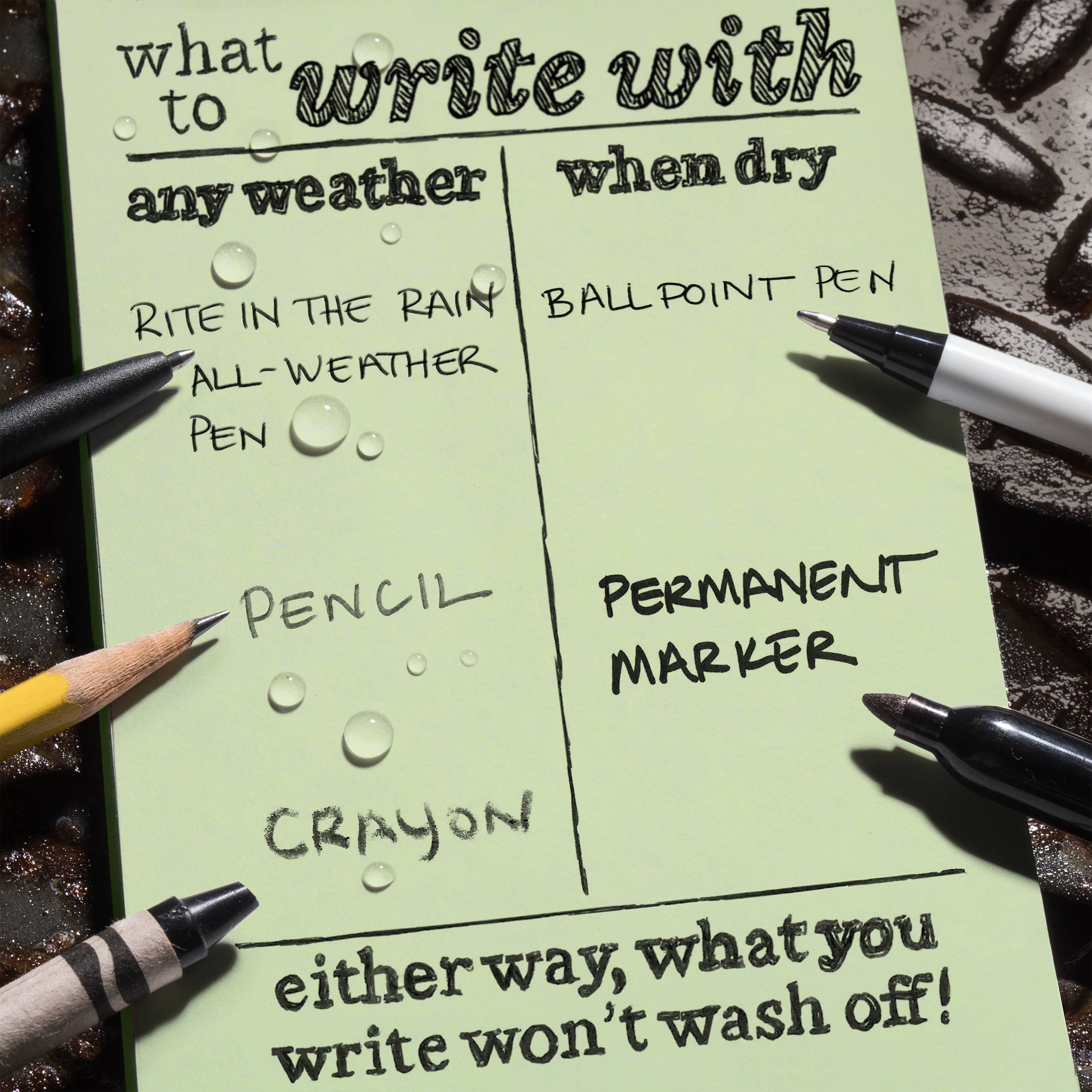 Rite in the Rain 6.75" x 8.75" Green Hard Cover Book-DutchMills