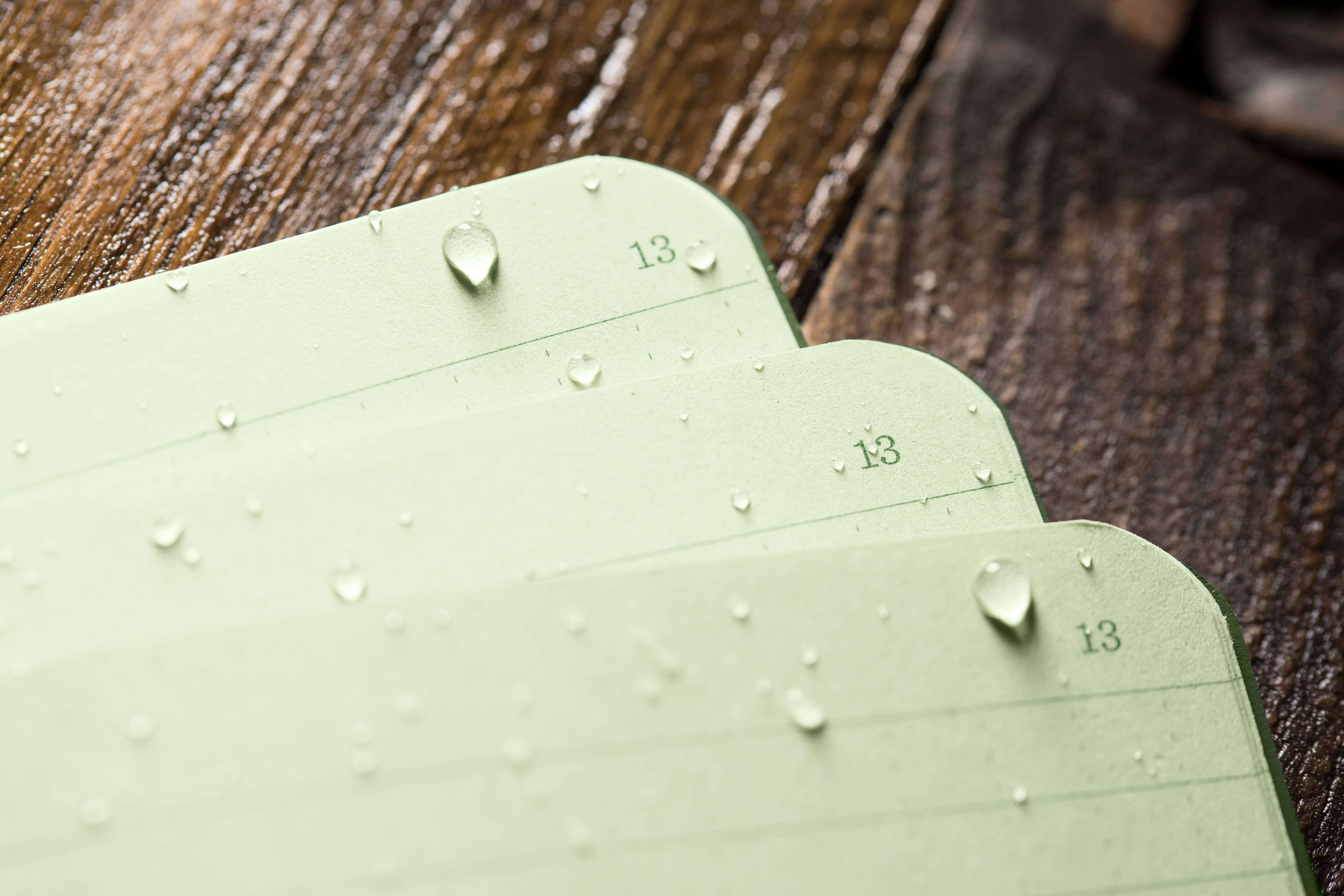 Rite in the Rain Notebook, 3.25" x 4.625" Green Cover 3 PK-DutchMills