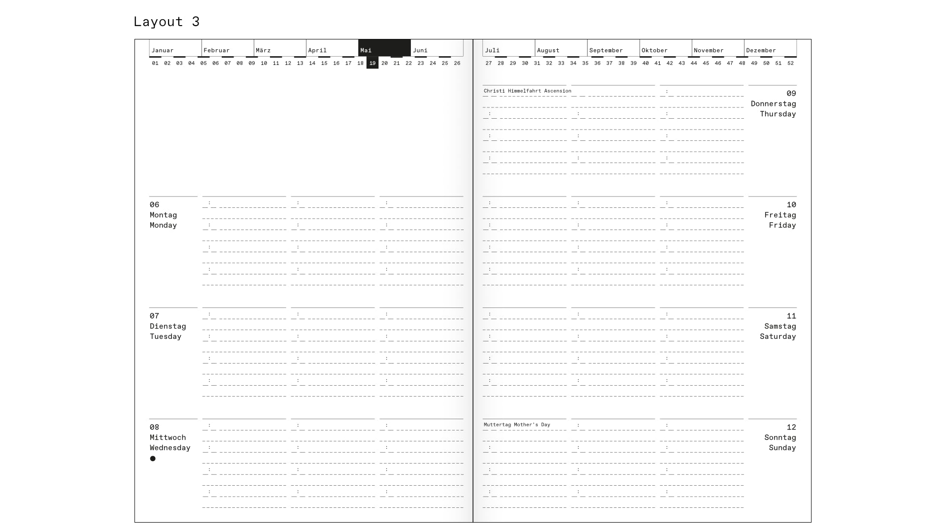 Roterfaden - Year Calendar 2026-Agenda-DutchMills