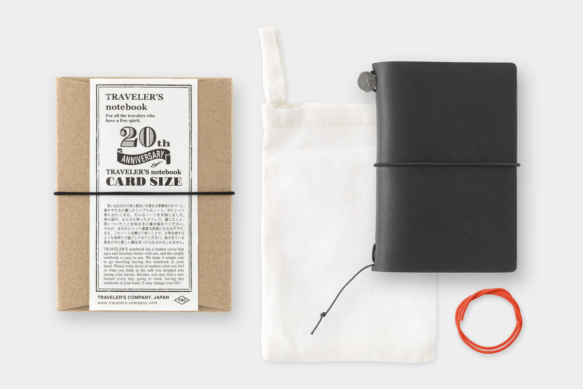 TRAVELER'S notebook - Card Size Set - Black (20th Anniversary)-Notitieboek-DutchMills