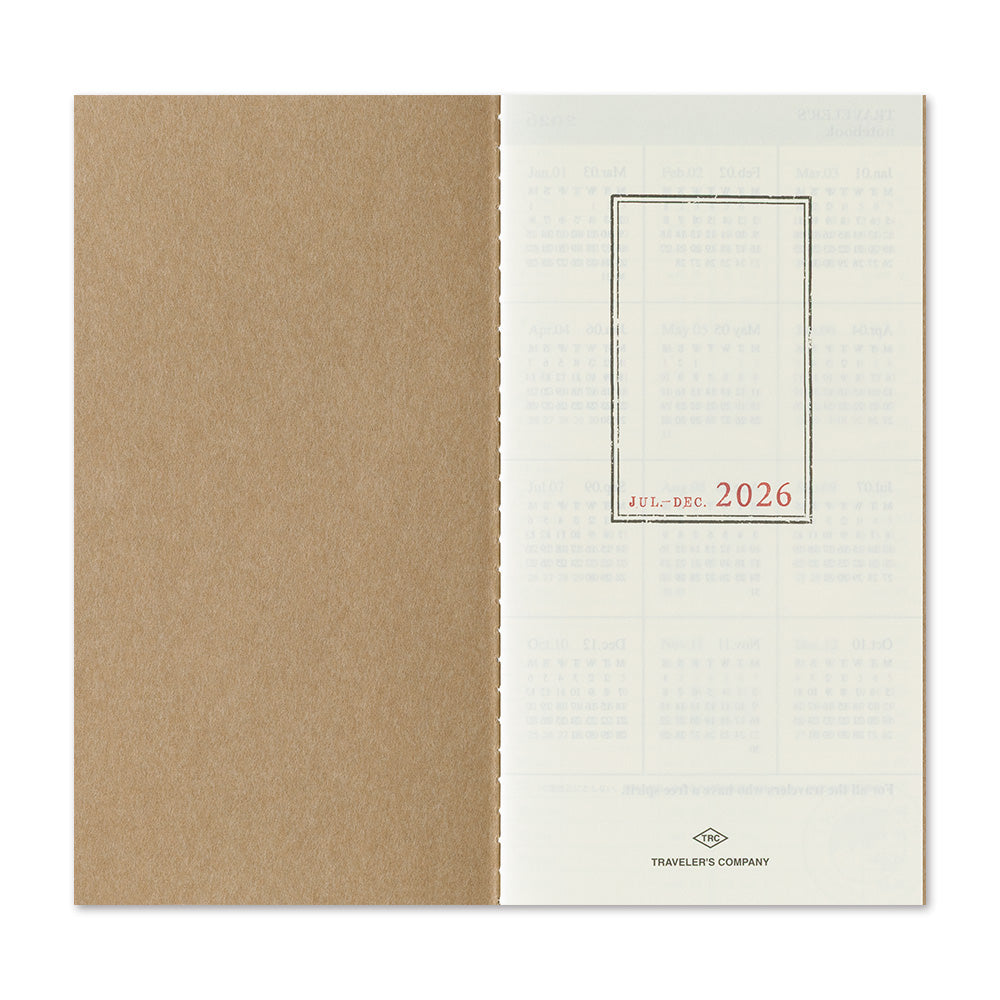 TRAVELER'S notebook - Diary 2026 Second Half - Weekly + Memo Refill-Agenda-DutchMills