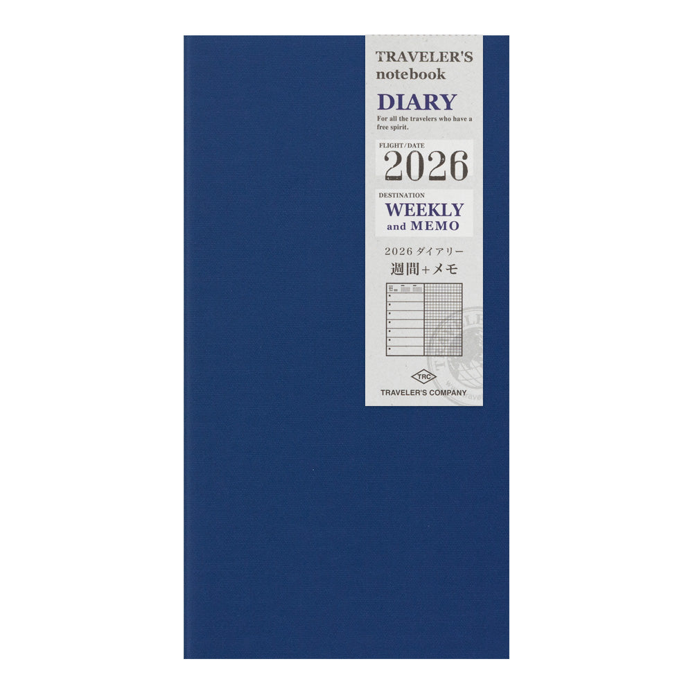 TRAVELER'S notebook - Diary 2026 Second Half - Weekly + Memo Refill-Agenda-DutchMills
