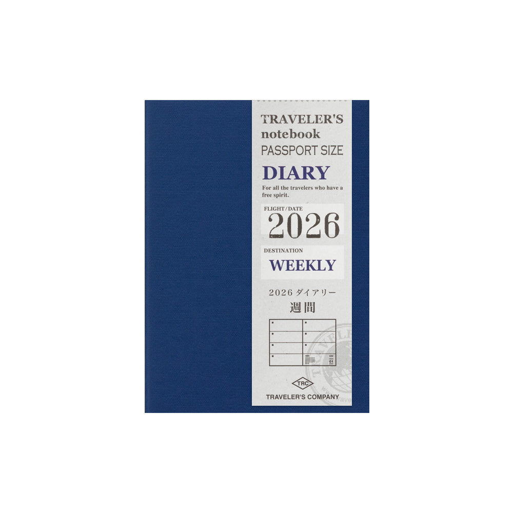 TRAVELER'S notebook - Diary 2026 Second Half- Weekly Refill (Passport size)-Agenda-DutchMills