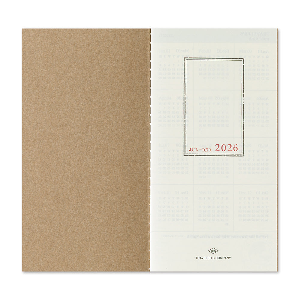 TRAVELER'S notebook - Diary 2026 Second Half - Weekly Vertical-Agenda-DutchMills
