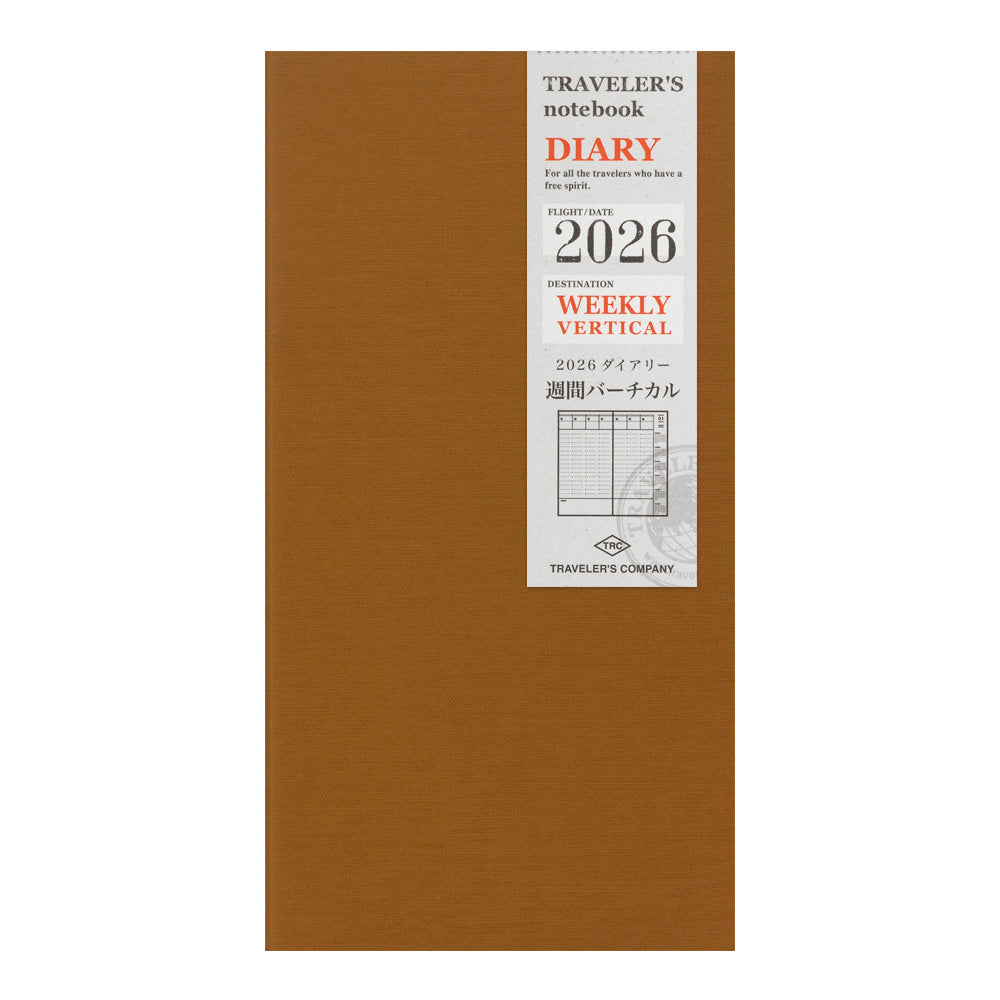 TRAVELER'S notebook - Diary 2026 Second Half - Weekly Vertical-Agenda-DutchMills