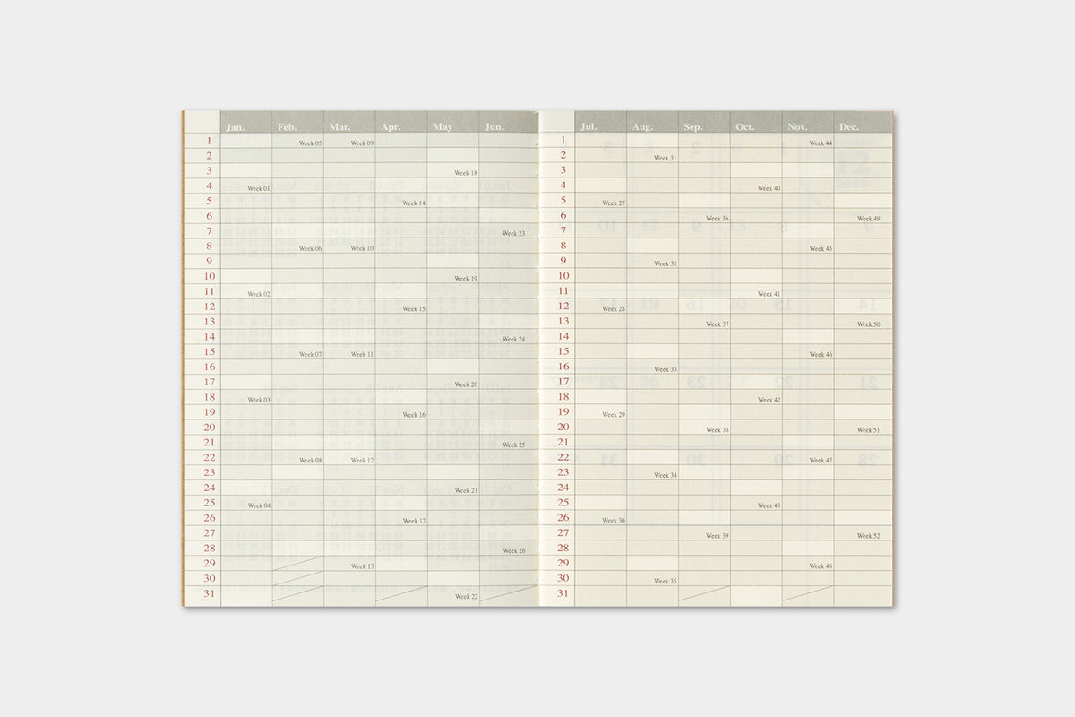 TRAVELER'S notebook - Diary 2027 Monthly Refill (Passport size)-Agenda-DutchMills