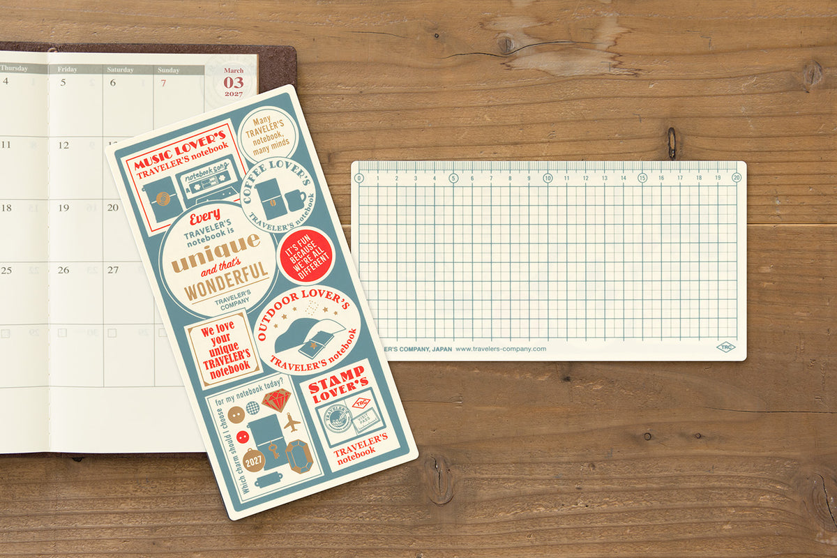 TRAVELER'S notebook - Underlay Plastic Sheet 2027-Agenda-DutchMills