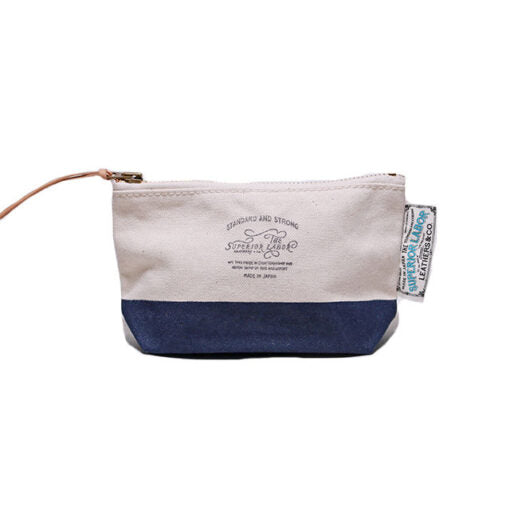 The Superior Labor - Cotton Canvas Engineer Pouch #02 -Navy-Etui-DutchMills