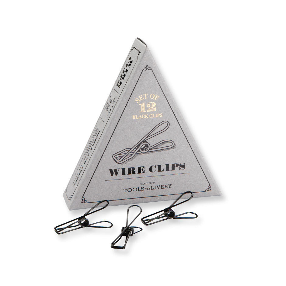 Tools to Liveby - Wire Clip - Black - 12 pieces-Clip-DutchMills