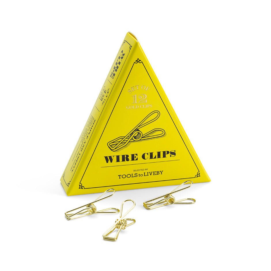 Tools to Liveby - Wire Clip - Gold - 12 stuks-Clip-DutchMills